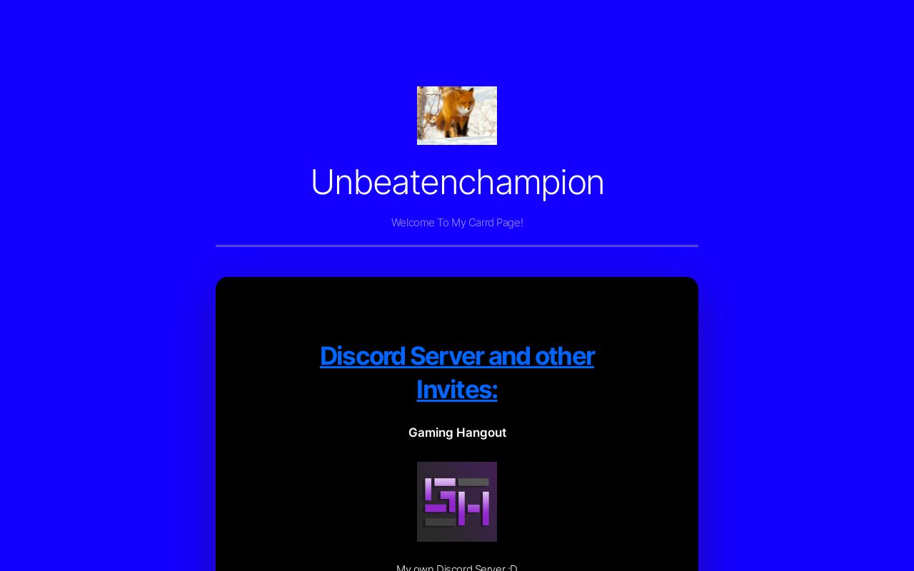 Unbeatenchampion invites